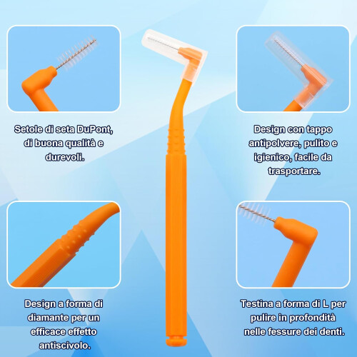 50 Pieces Interdental Brushes, Toothbrushes for Teeth Cleaning, PushPull L Toothbrushes 1