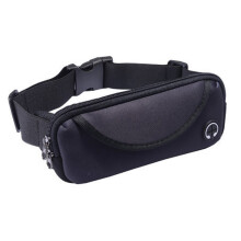 Pochete unissex à prova d'água, fina e ideal para corrida, com alça ajustável e orifício para fone de ouvido. Perfeita para caminhadas, ciclismo
