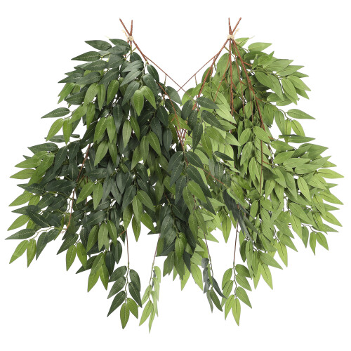Ιταλικά φύλλα ιτιάς Ruscus, τεχνητά πράσινα, γιρλάντες, μεταξωτά φυτά, διακόσμηση 2