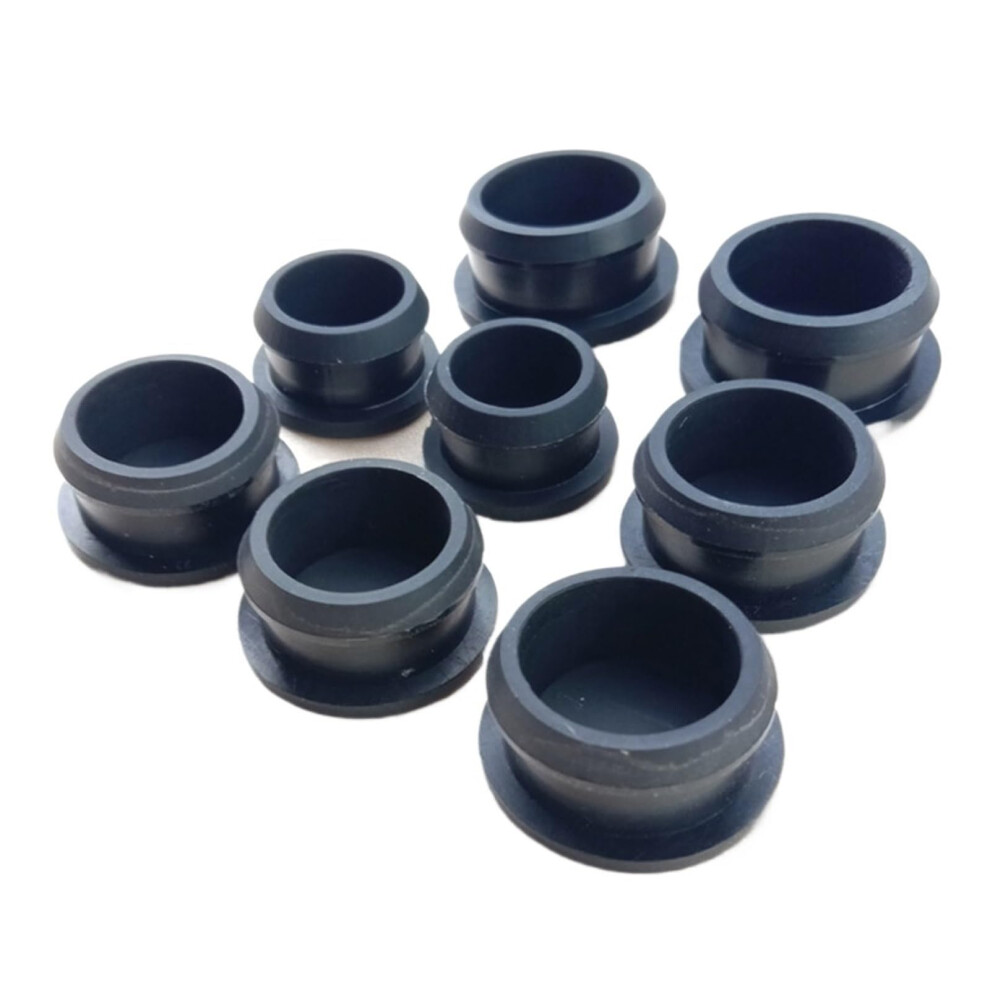 Rubber Hole Plug Silicone Conical Snapon Ttype Black 14Mm 5Piece Pack Fits 2.550.6Mm Holes 9001264437206