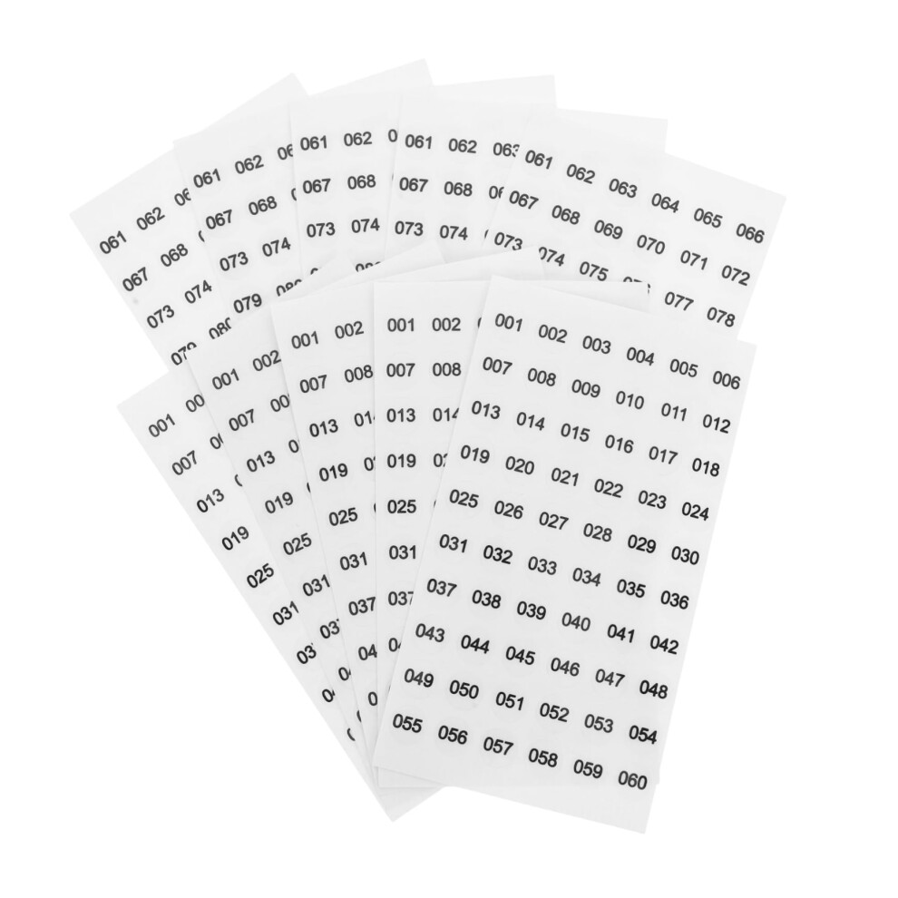 Self Adhesive Number Stickers for Nail Polish Bottles and Inventory, Easy Bottle Identification