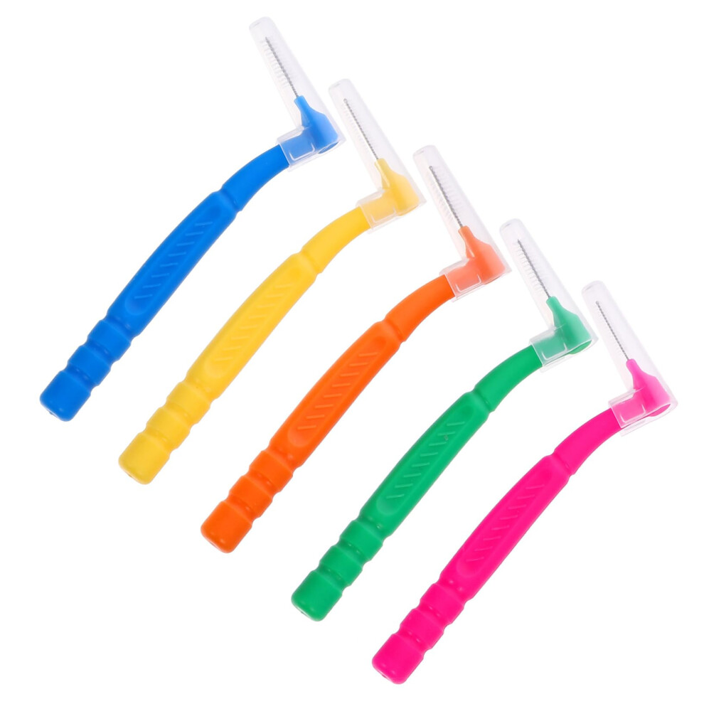 50 pieces interdental brushes for teeth cleaning, interdental brushes colors effective for hardtoreach areas.