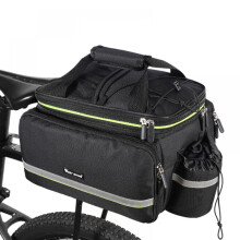 Bolsa para bagageiro de bicicleta: Alforjes expansíveis de grande capacidade, impermeáveis com faixas refletoras para segurança, alça de
