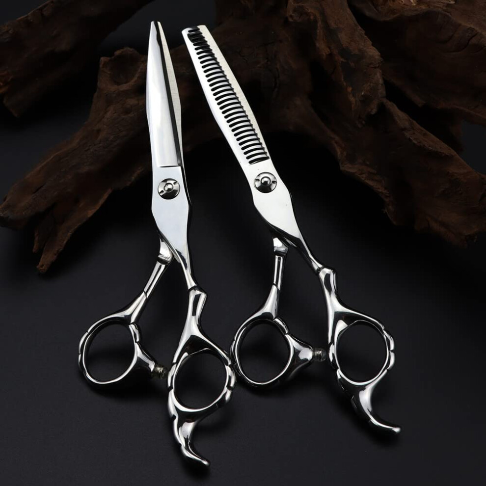 Hair cutting scissors, 6inch professional 440C steel scissors, hair thinning scissors, barber scissors (set)