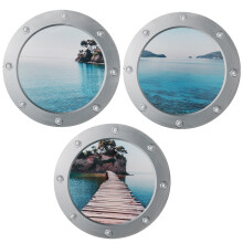 Unleash Your Creativity With Our Premium Printed Design, Nautical Peel & Stick Decal Set, Ideal For Beach Wooden Bridge Sea View, Waterproof, Self-Adh