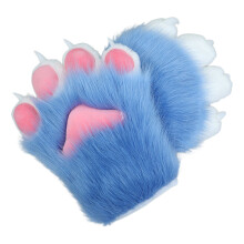 Pfotenhandschuhe für Tierliebhaber, Cosplay-Set mit flauschigen Krallenhandschuhen im Werwolf-Kostümdesign, warme, fingerlose Winterhandschuhe aus
