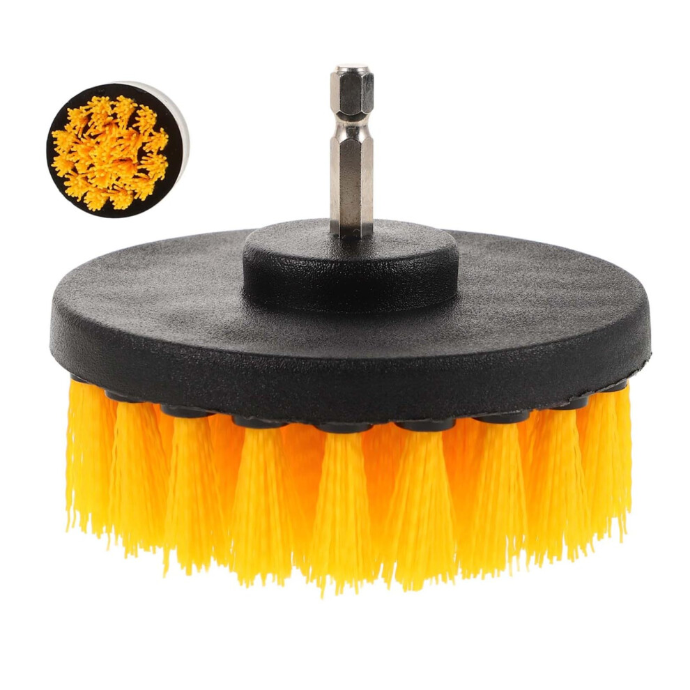 2Pcs Multiuse Drill Brush Kit For Car Wash And Bathroom Cleaning With Pointed And Flat Brushes, Efficient Stain Removal 9323874539478