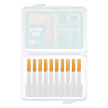 Dual Use Interdental Brushes, Soft Silicone Toothpick, Floss Brush, 30 Pieces Orange