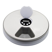 Comedero para mascotas con temporizador programable, comedero automático para gatos con diseño de 6 comidas, función de fácil limpieza,