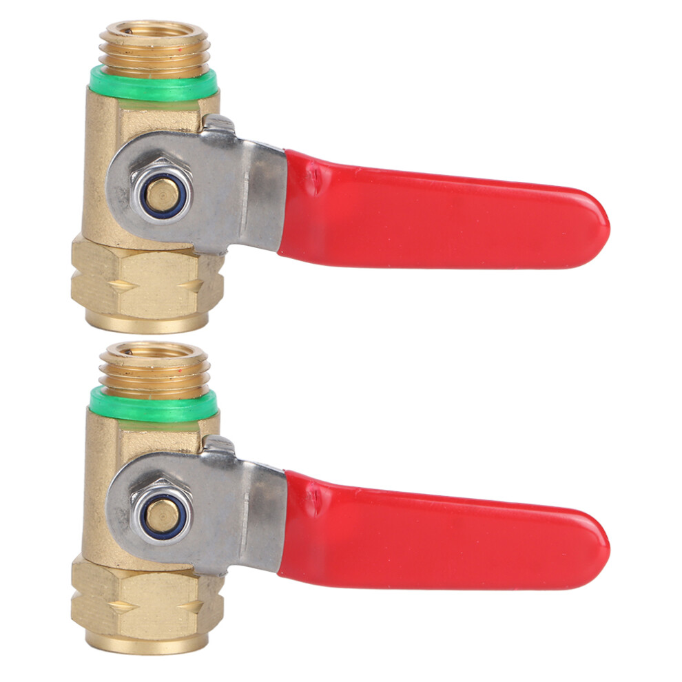 Brass Mini Shut Off Valve G3/8In Dn10, Lead-Free Brass Ball Valve With Compression Fitting For Irrigation Systems, Ergonomically Designed Red Handle F 9454554924601