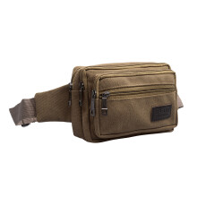 Elegante compañero de viaje: Riñonera de lona con correa ajustable, resistente, ligera y de poliéster, ideal para correr, hacer senderismo, viajar