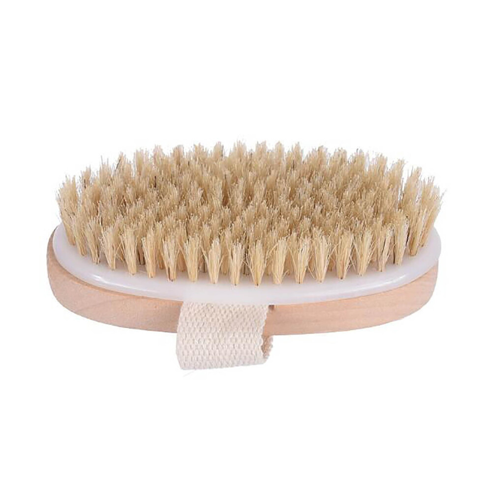 Dry Brushing Tool for Smoother Skin, Cellulite Treatment Body Brush with Improved Blood Circulation Benefits, Natural Bristle Exfoliating Body Brush f