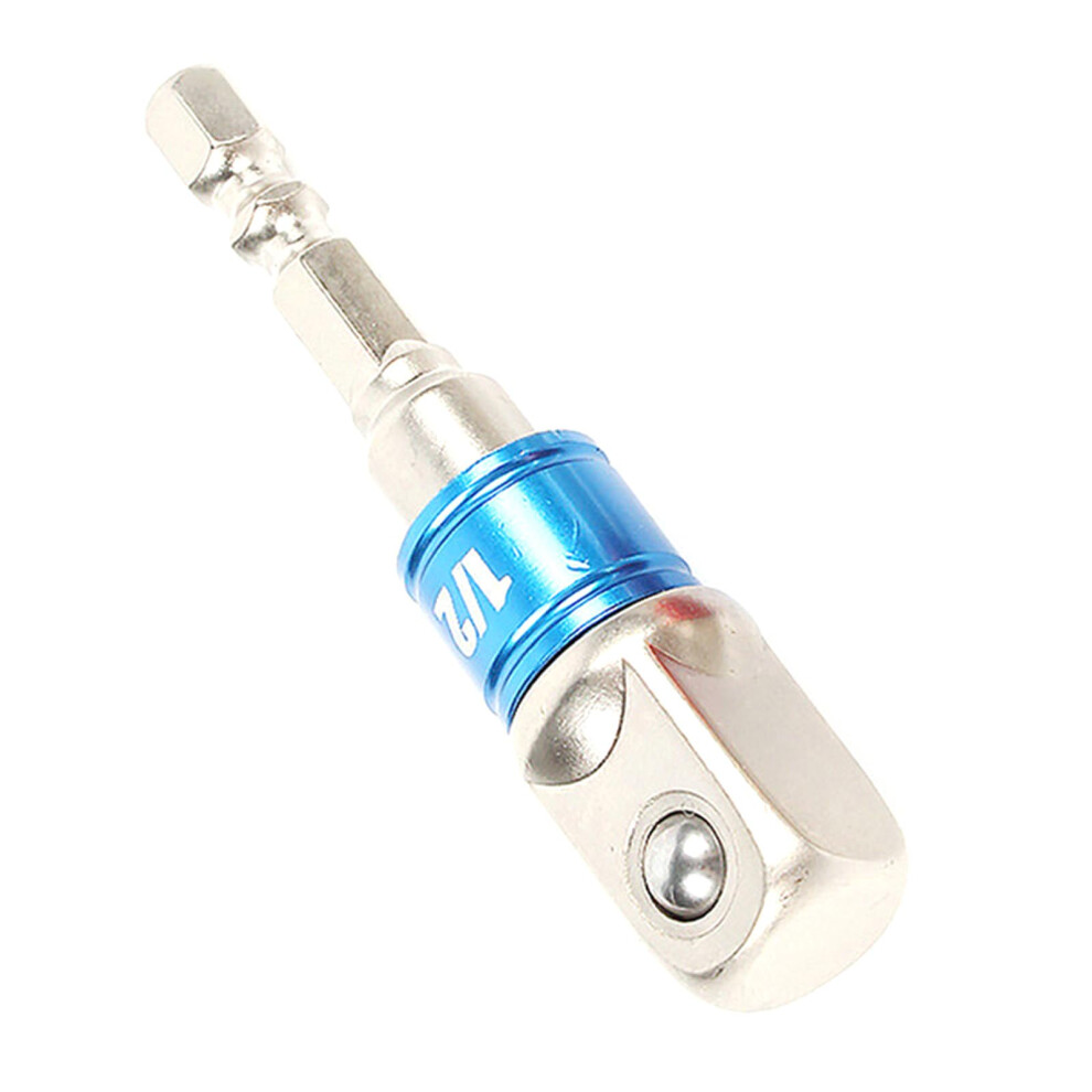 Square Socket Adapter Shank Drill Bit Extension For 1/4In 3/8In 1/2In Driver Conversion Blue 9119770282200