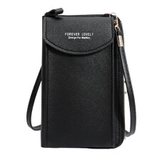 Bolsa transversal para celular feminina, carteira de viagem em couro PU com fecho de pressão, alça ajustável, design à prova d'água com bloqueio