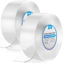 Heavy Duty Double Sided Tape, Strong Adhesion Strips For Wall Mounting, Reusable & Washable, Weatherproof Transparent Adhesive For Home, Office, And C