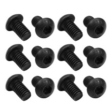 M6 x 10mm Machine Screws Hex Socket Round Head Screw Carbon Steel Fixing Screws Black Pack of 20
