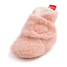 Baby AntiSlip Soft Sole Slipper Booties Infant Crib Shoes Pink 1218 Months Fleece Lined Winter Style 2