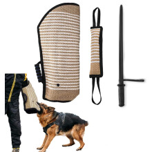 Dog Training Equipment, Protective Arm Gear, Jute Bite Sleeve for Left Right Hand