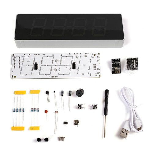 IoT WiFi Clock Kit Automatic Synchronization  Display Brightness Energy Efficient USB Power Supply
