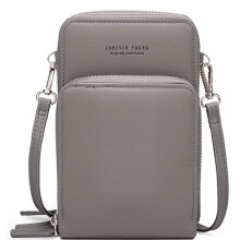 Polstasje/portemonnee voor dames, antidiefstal telefoontasje met touchscreenvenster en kaarthouders, crossbody telefoontasje met verstelbare riem,