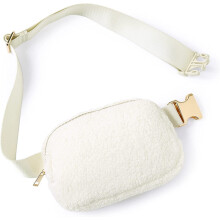 Riñonera cruzada de moda, bolso de cinturón para mujer con múltiples formas de llevar, bolso de cintura Sherpa ligero de material premium para