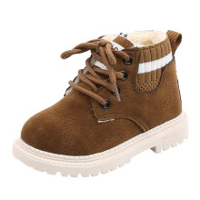 Booties Shoes Boots Infant Boy Ankle Lace Warm Short Brown Toddler Kids Shoes Size 7 Years