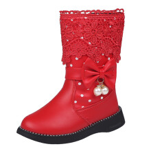 Unisex Baby Ankle Boots Fragile Strap M Width Waterproof Winter Boots Red UK 3.5