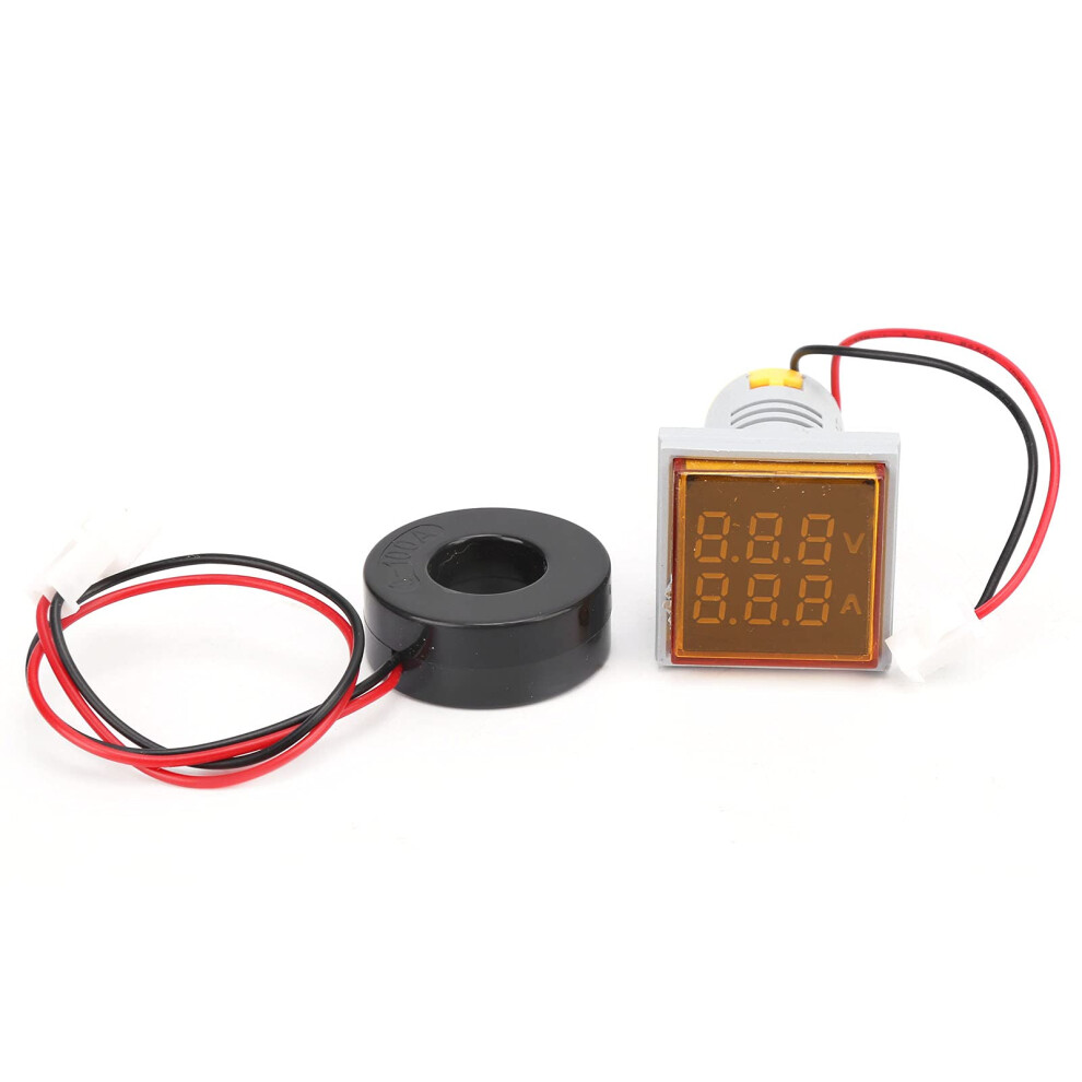 2In1 Voltmeter Ammeter Voltage And Current Meter Tester Yellow Indicator Digital Amp Volt Gauge 9339159773284