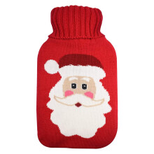 Warm Bottle Knitted Cover Red Knitted Insulation Cover, Designed By Santa Claus Winter Heating Gift