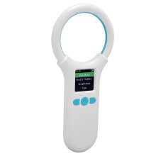 Pet Microchip Scanner, 134.2KHz/125KHz EMID FDX B ISO11784/85, LCD, 500 Records, White