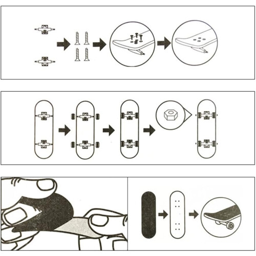 Skateboard toy Compact design for play, fingertip exercise on the hand Ref: 1951 2