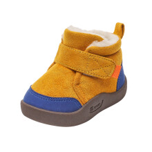 Boys Shoe Toddler Boots Size 12 US UK 9 Velvet Plush Thick Non Slip Soft Bottom Yellow Cotton