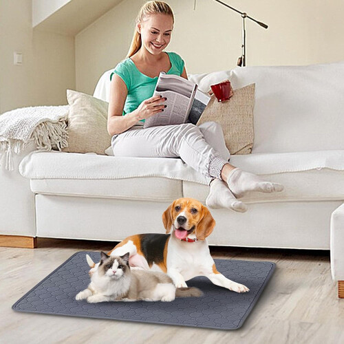 Dog Training Pads, Reusable Washable Super Absorbent, OdorControl, LeakProof, Grey 1