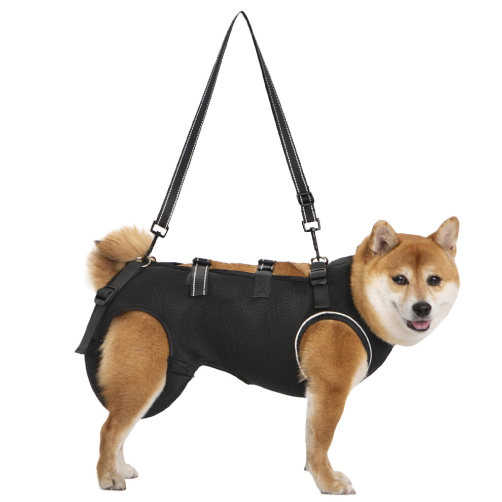 Dog Harness for Carrying  Leg Support  Rehab Harness for Puppies  Breathable Adjustable Support Harness as Walking Aid for Senior Dogs Black S