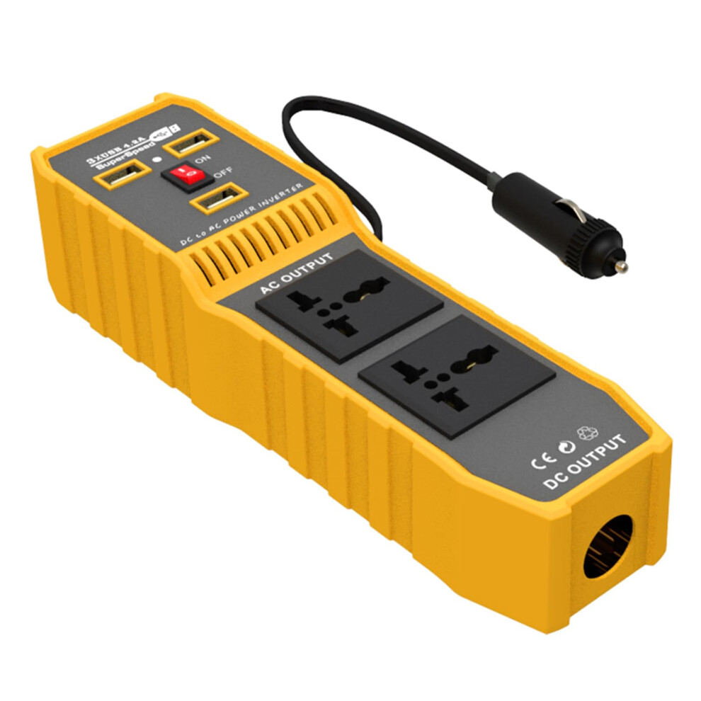 400W Car Power Inverter Modified Sine Wave Dc 12V To 220V With 3 Usb Ports 2 Ac Sockets 9323874541501