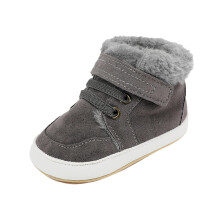 Baby Shoes Winter Warm Fleece Booties For First Walkers 1218 Months Grey