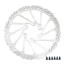 Disque de frein en acier inoxydable pour VTT, fixation flottante, 6 boulons, freinage silencieux, résistant à l'usure, design élégant, bords