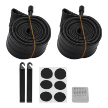 Hochwertiger Butyl-Innenschlauch für Mountainbikes, pannensicherer Schlauch aus hochwertigem Butylkautschuk mit Reifenhebern und Reparaturset,