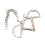 Ιππικό αξεσουάρ D Ring Snaffle Bit με αλυσίδα, ελαφρύ σε βάρος, φορητό σχεδιασμό για στόμα 7