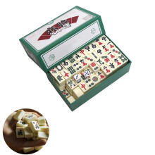 Mini Mahjong Game, Portable Traditional Chinese Mahjong Set, Mahjong Board Game, Mahjong Stones Game with 144 Mahjong Tokens
