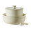 NonStick Cookware Set Induction Cookware Set With Detachable Handle Cream White Pans 1