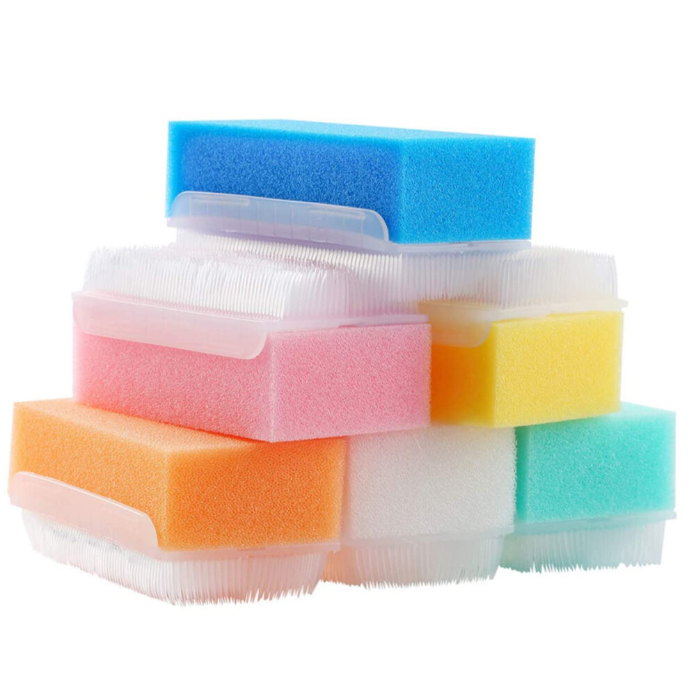 6pcs Sensory Exercising Bath Brush For Newborn Soft Sponge Massage Brush For Sensory Training Baby Bath Set Multi Color