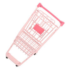 Shopping Basket for Foldable Trolley Storage Net Trolley Bags Pink 15X13.5X9.5CM