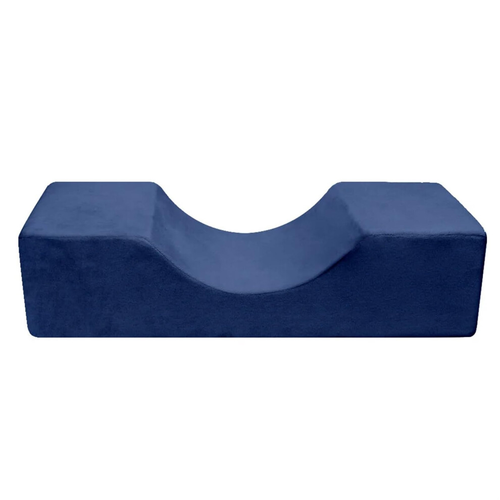 Blue Lash Pillow Memory Foam Eyelash Extension Pillow With Pocket, Grafting Eyelashes, Leather Neck Support