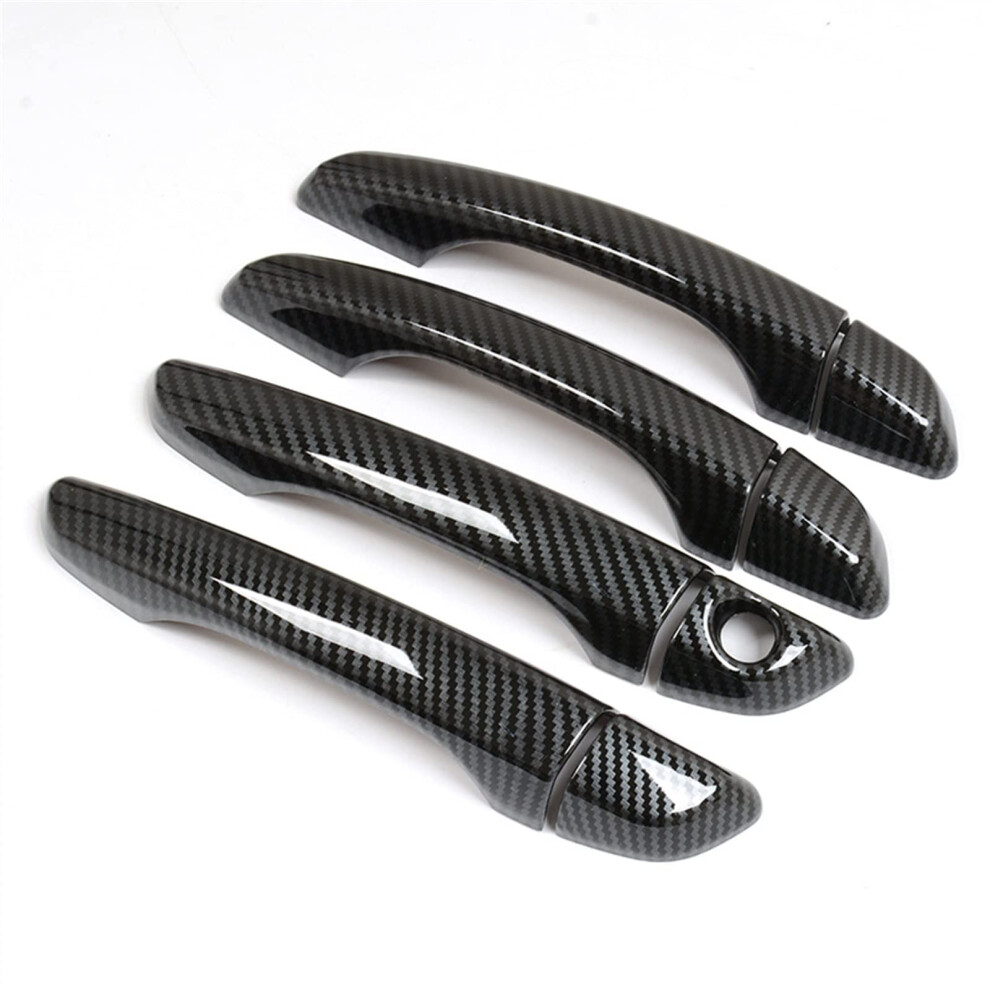 Door Shape Chrome Carbon Fiber Car Door Handle Cover Trim For 408 308 308Sw T9 20162020 Color 2 9323874542423