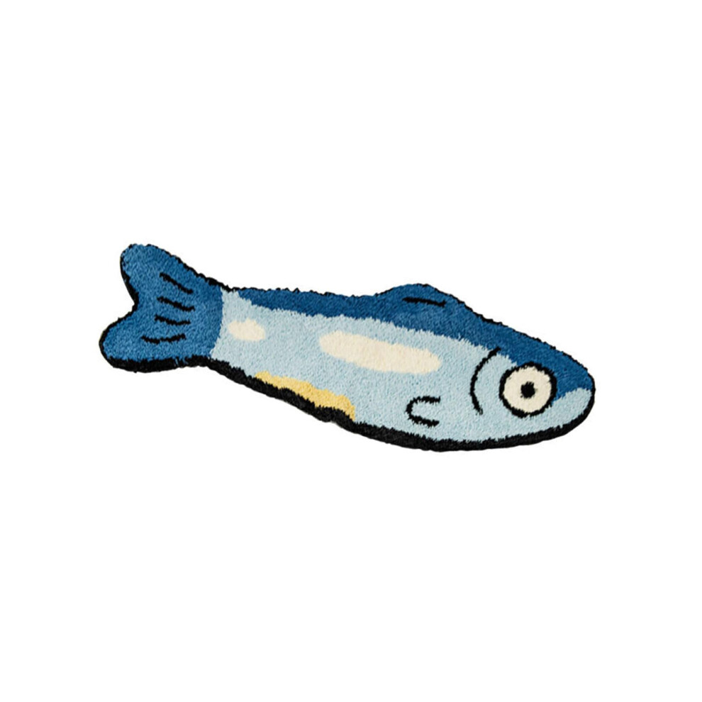 Soft Fish Flocking Carpet Kids' Playrooms Flocking Rug SlipResistant Floor Mats Easy Care Decorative Fish Rug Model