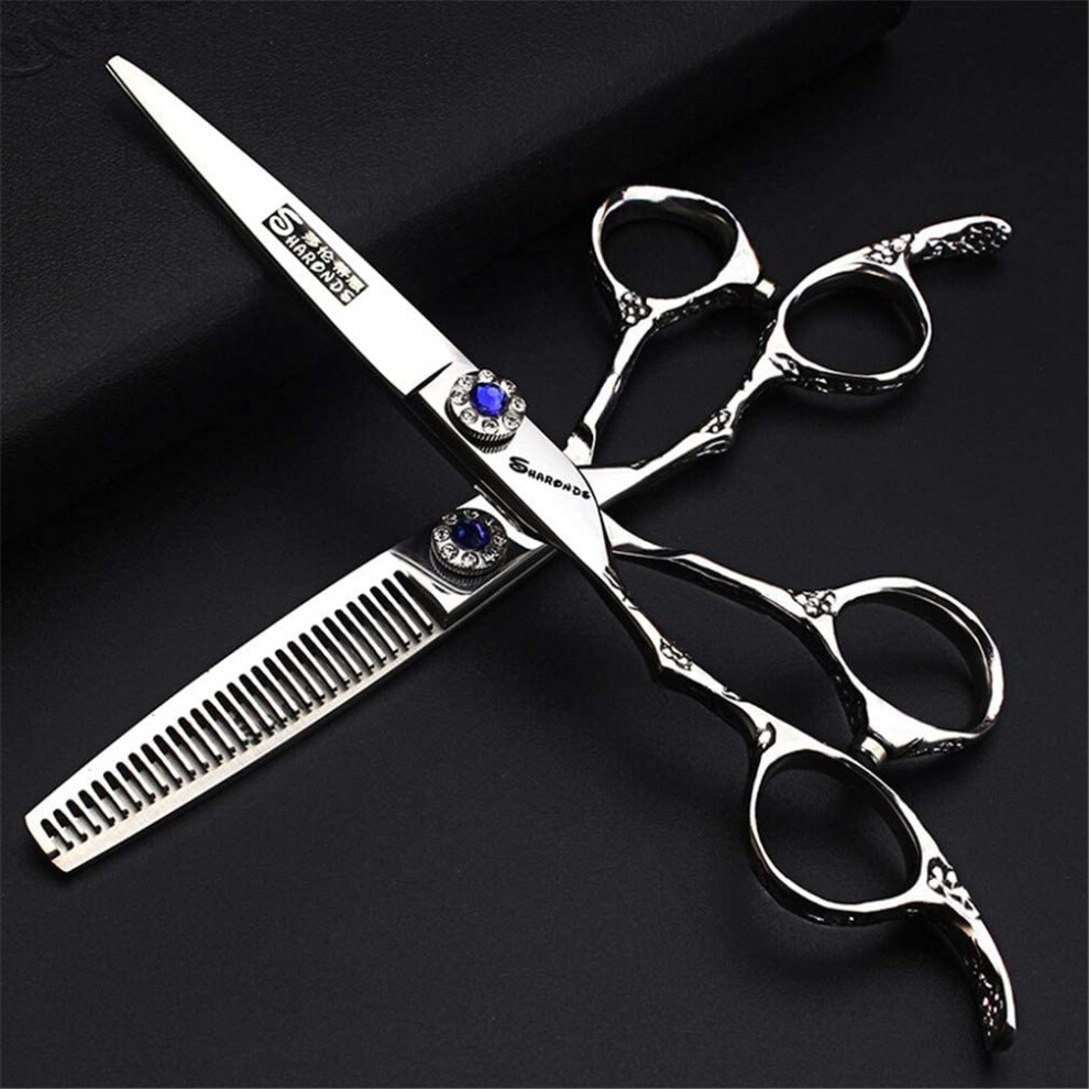 Professional Left Hairdressing Scissors 6.0 Inch 440C Stainless Steel Hairdressing Scissors for Hairdressing, Thinning, Home Use, Salon
