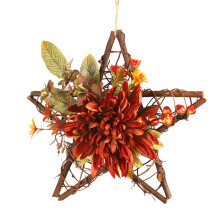 Semn de bun venit rustic, coroană, decor pentru ușă de la fermă, eucalipt artificial, verdeață elegantă, agățat de perete pentru interior