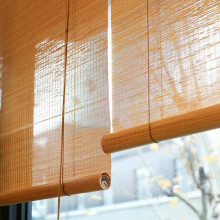 Bamboo Roller Shades For Windows Light Filtering Cordless Roman Shade Bamboo Blinds Outdoor Patio Sunshade W90xH240cm
