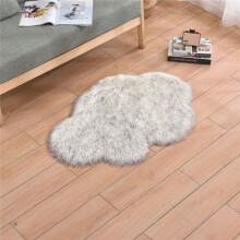 Soft Rugs AntiSlip Shaggy Area Rug 60x90cm White Grey For Living Room Bedroom Cloud Shape Fluffy Washable Bedside Kids